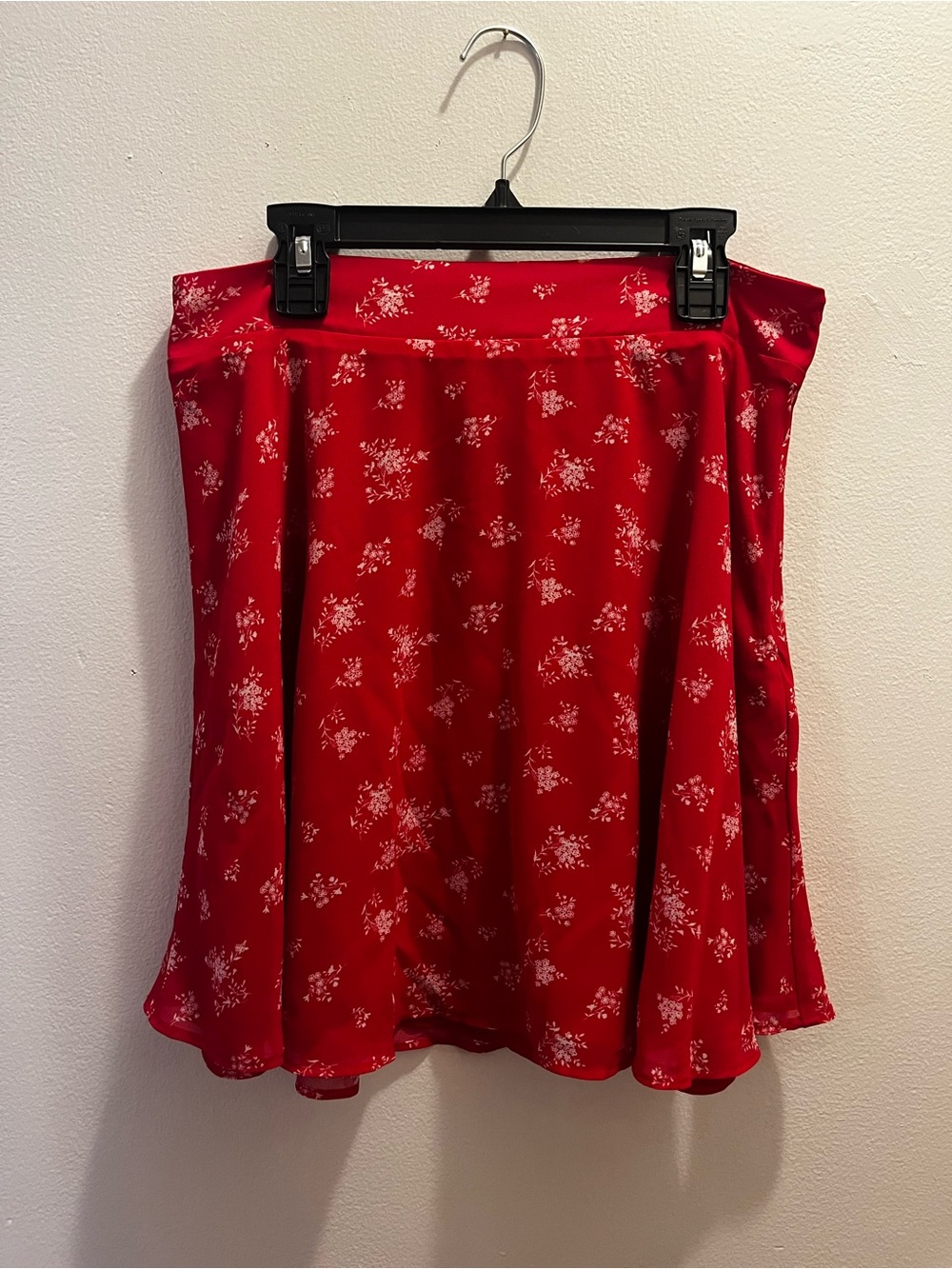 Floral Red Circle Skirt